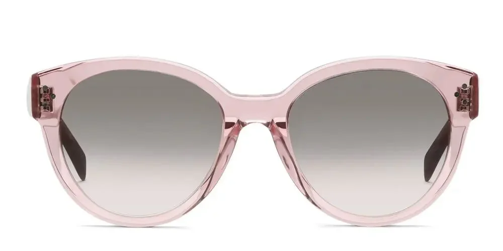 Celine CL40169I Audrey Pink Transparent Frame Gradient Round Sunglasses